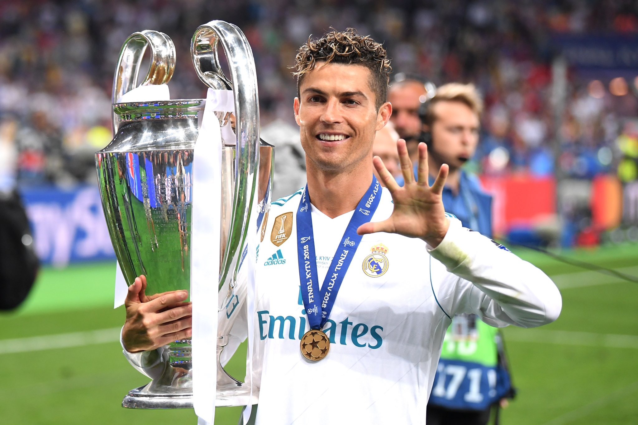 Ronaldo từng năm lần vô địch Champions League, trong đó có bốn lần với Real Madrid. Ảnh: AFP